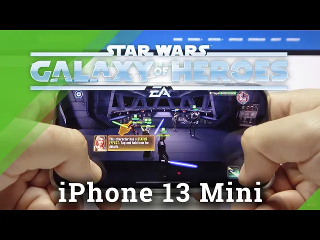 Video thumbnail for iPhone 13 Mini Star Wars Galaxy of Heroes Game Test - Gameplay & FPS Test