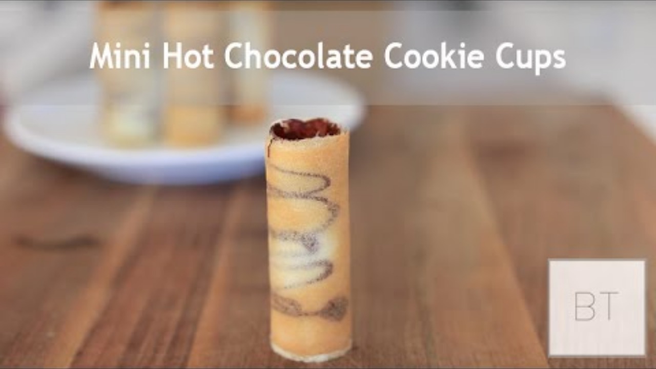 'Video thumbnail for Mini Hot Chocolate Cookie Cups'