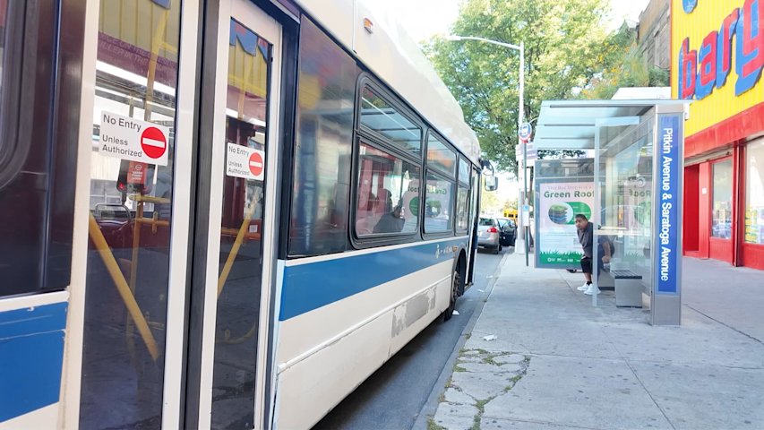 Video thumbnail for New pilot program brings cooler, greener bus shelters to Brownsville