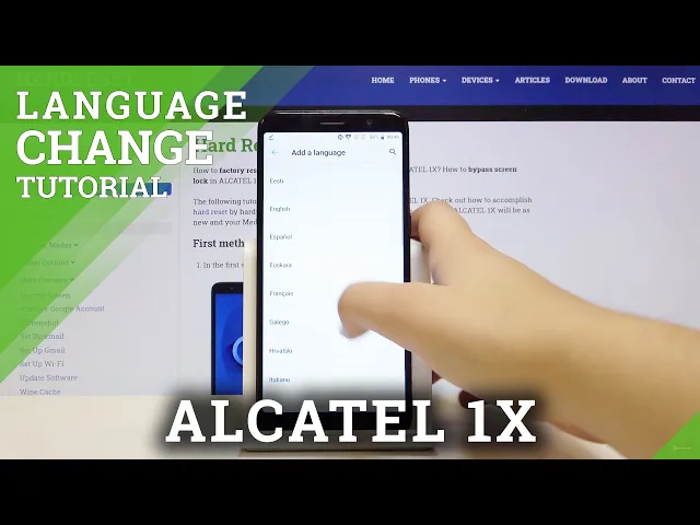 Video thumbnail for How to Change Language on ALCATEL 1X - Language List