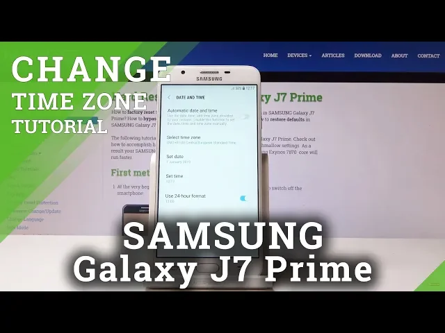 Video thumbnail for How to Change Date in SAMSUNG Galaxy J7 Prime - Set Up Time Zone