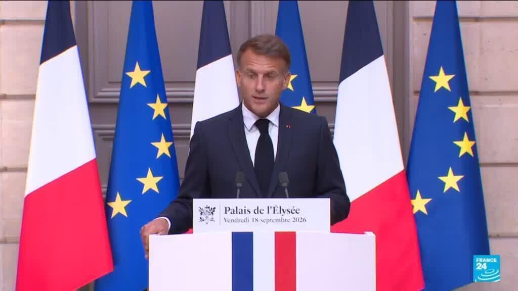 Video thumbnail for REPLAY: Macron orders plan to counter 'Russian hybrid attacks'