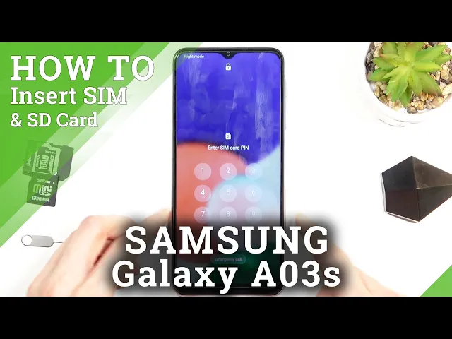 Video thumbnail for How to Insert Nano SIM & Micro SD Cards in SAMSUNG Galaxy A03s – SIM & SD Installation