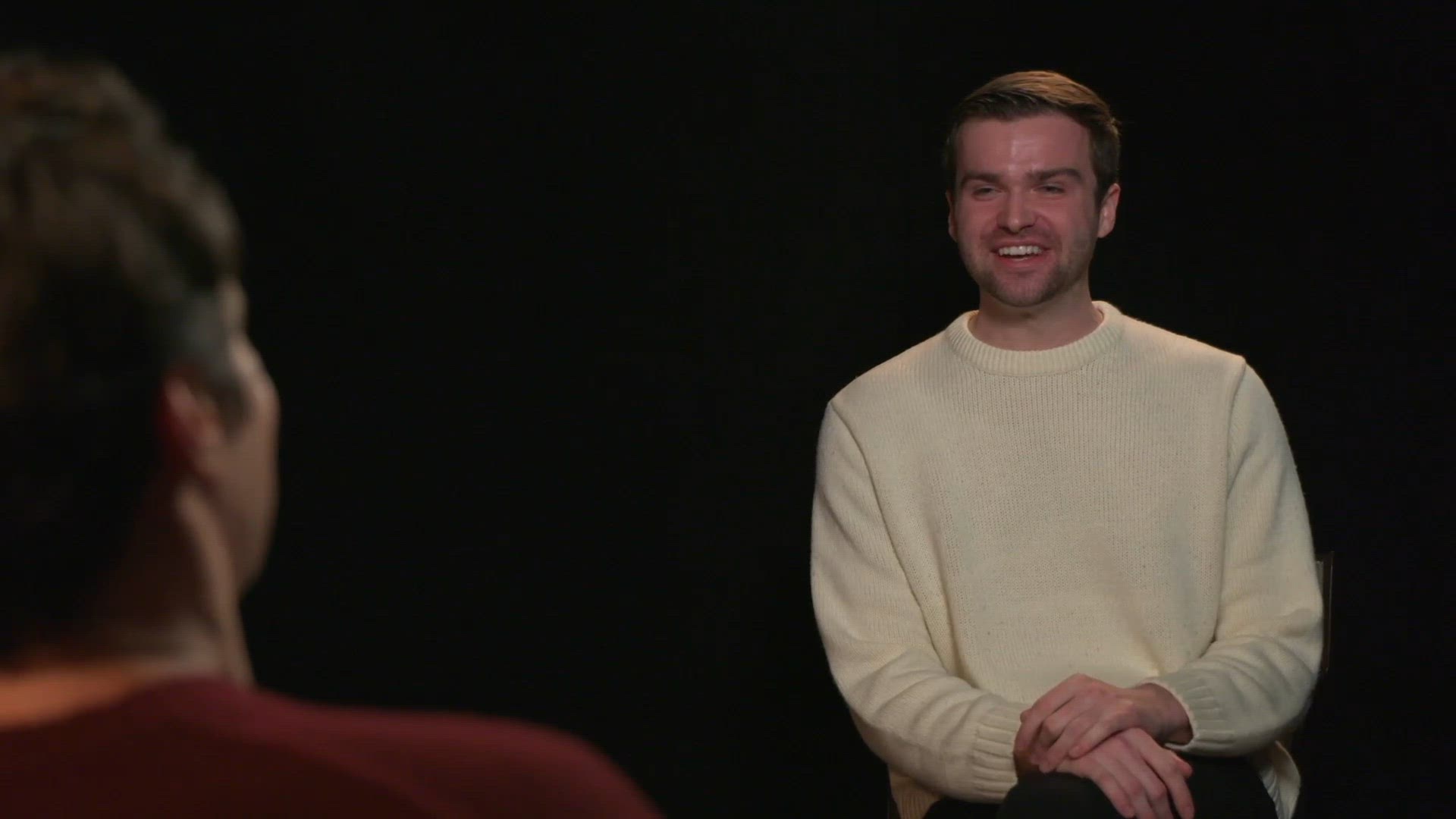 Video thumbnail for Interview: Jonathan Groff Reveals How Filming KNOCK AT THE CABIN Was Similar to Theatre