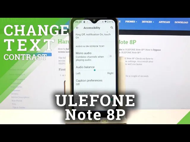 Video thumbnail for How to Turn On High Contrast Text – Display Settings on ULEFONE Note 8P