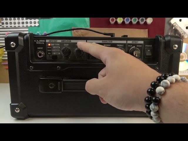 Video thumbnail for How to Adjust Volume on ROLAND CUBE-10GX Guitar Amplifier - Volume Change Knob Roland Device