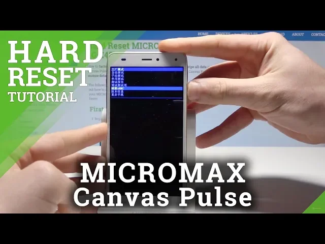 Video thumbnail for How to Remove Screen Lock MICROMAX Canvas Pulse - Hard Reset / Clear eMMC