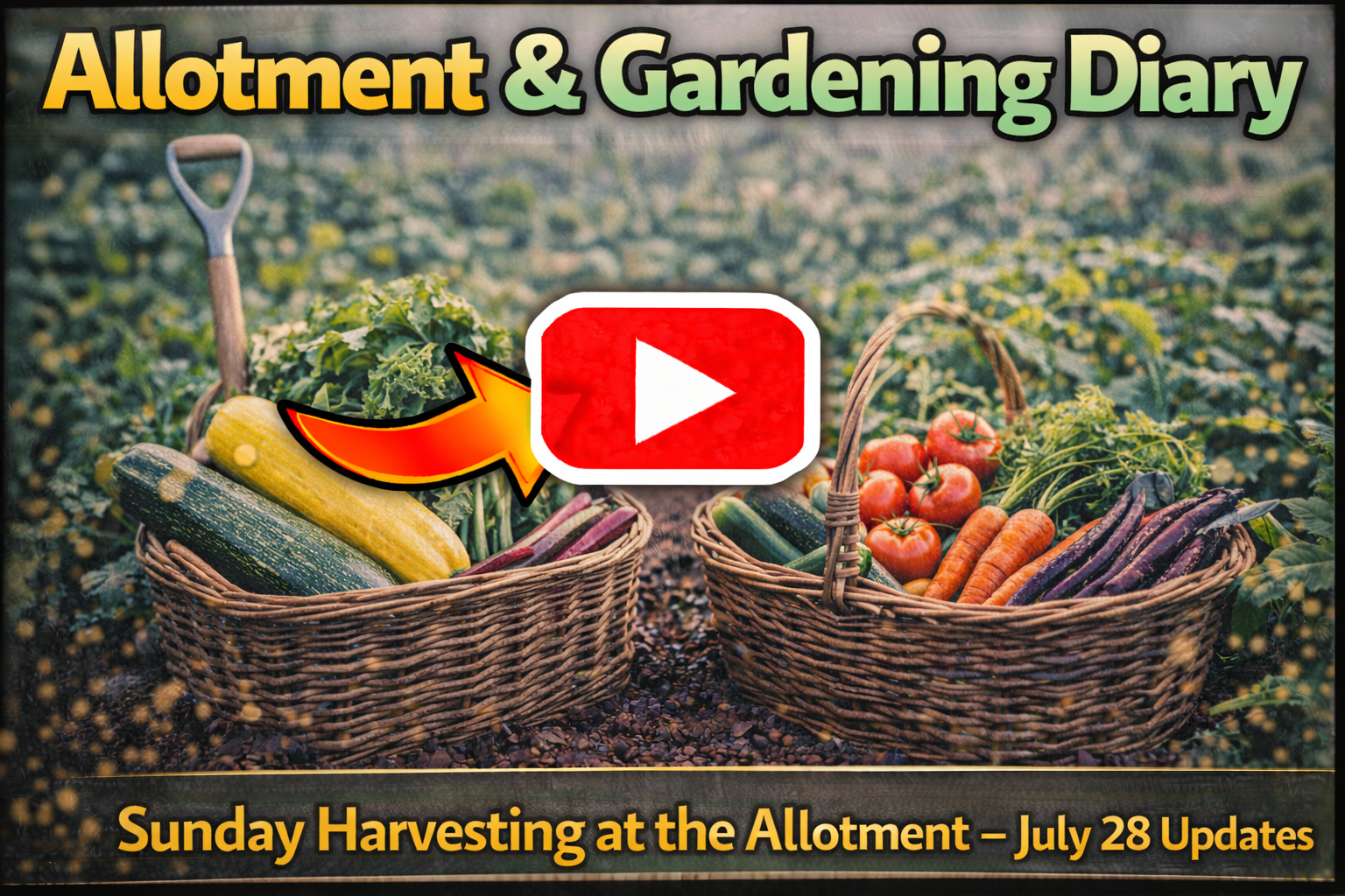 Video thumbnail for  Allotment & Gardening Diary  | Sunday Harvesting at the Allotment – July 28 Updates