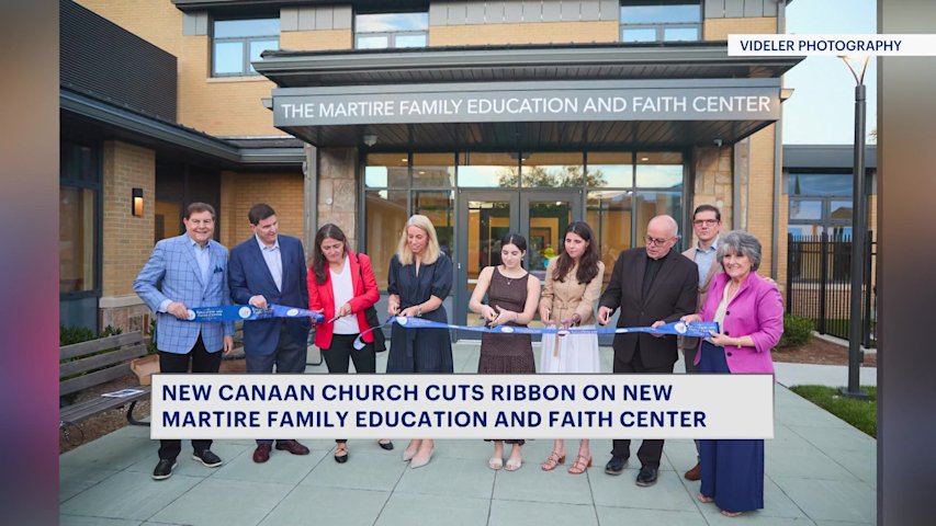 Video thumbnail for New Canaan parish holds ribbon-cutting for Martire Family Education and Faith Center