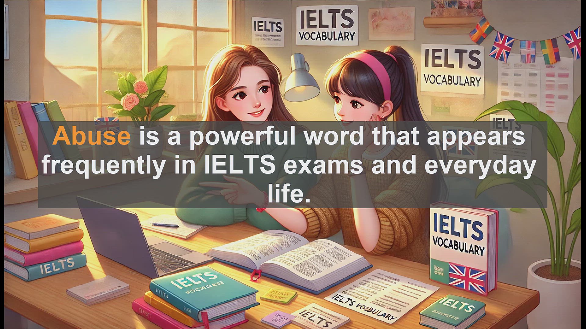 'Video thumbnail for 2500 Must Know IELTS 6.5 Vocabulary - Understanding 'Abuse': Meanings and Usage in IELTS'