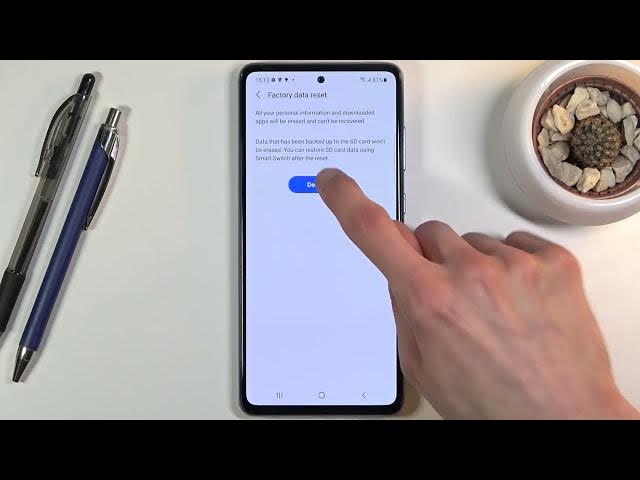 Video thumbnail for How to Factory Reset the SAMSUNG Galaxy A72 Device through Settings - Hard Reset - Erase All Data