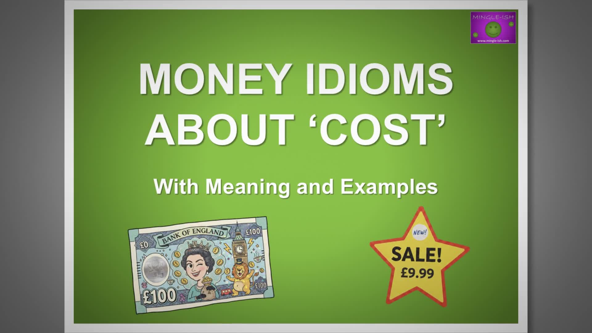 Video thumbnail for 5 Money Idioms about 'cost'