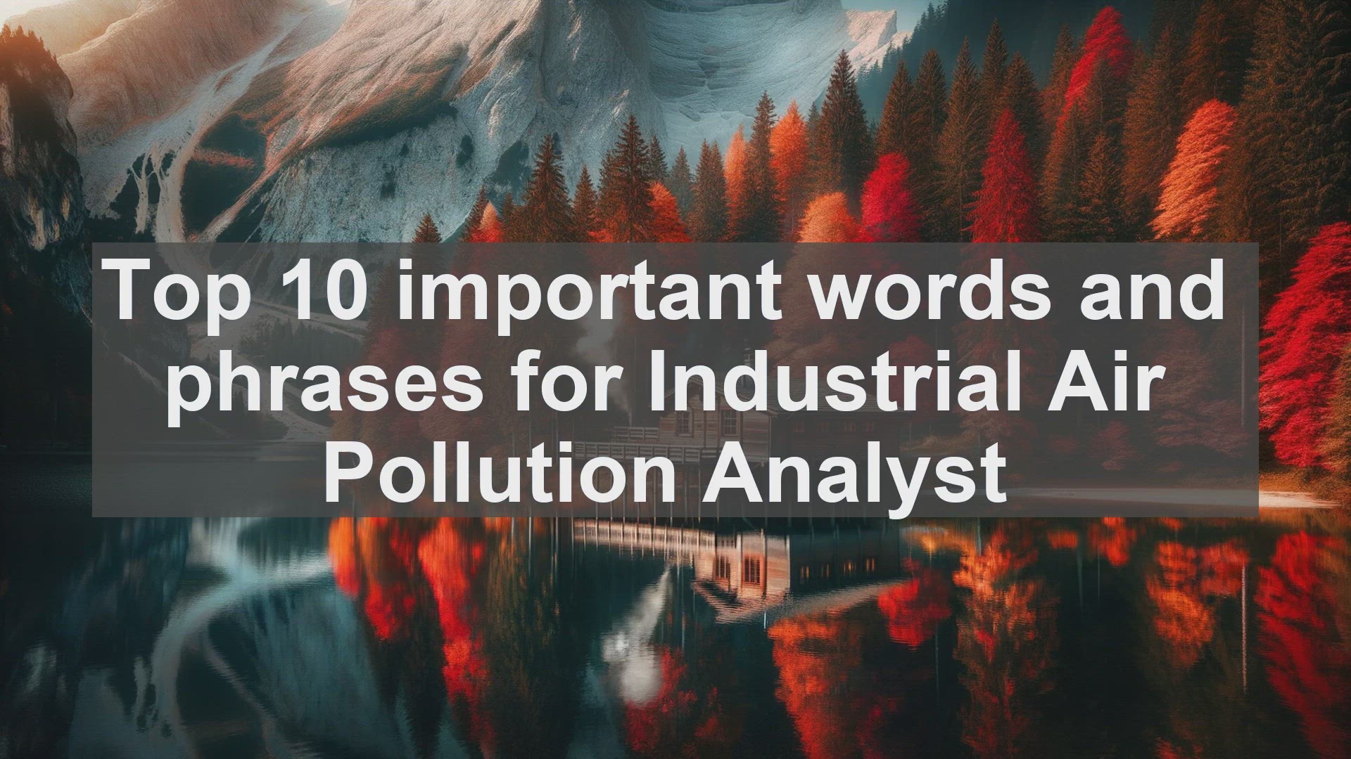 'Video thumbnail for Top 10 important words and phrases for Industrial Air Pollution Analyst'