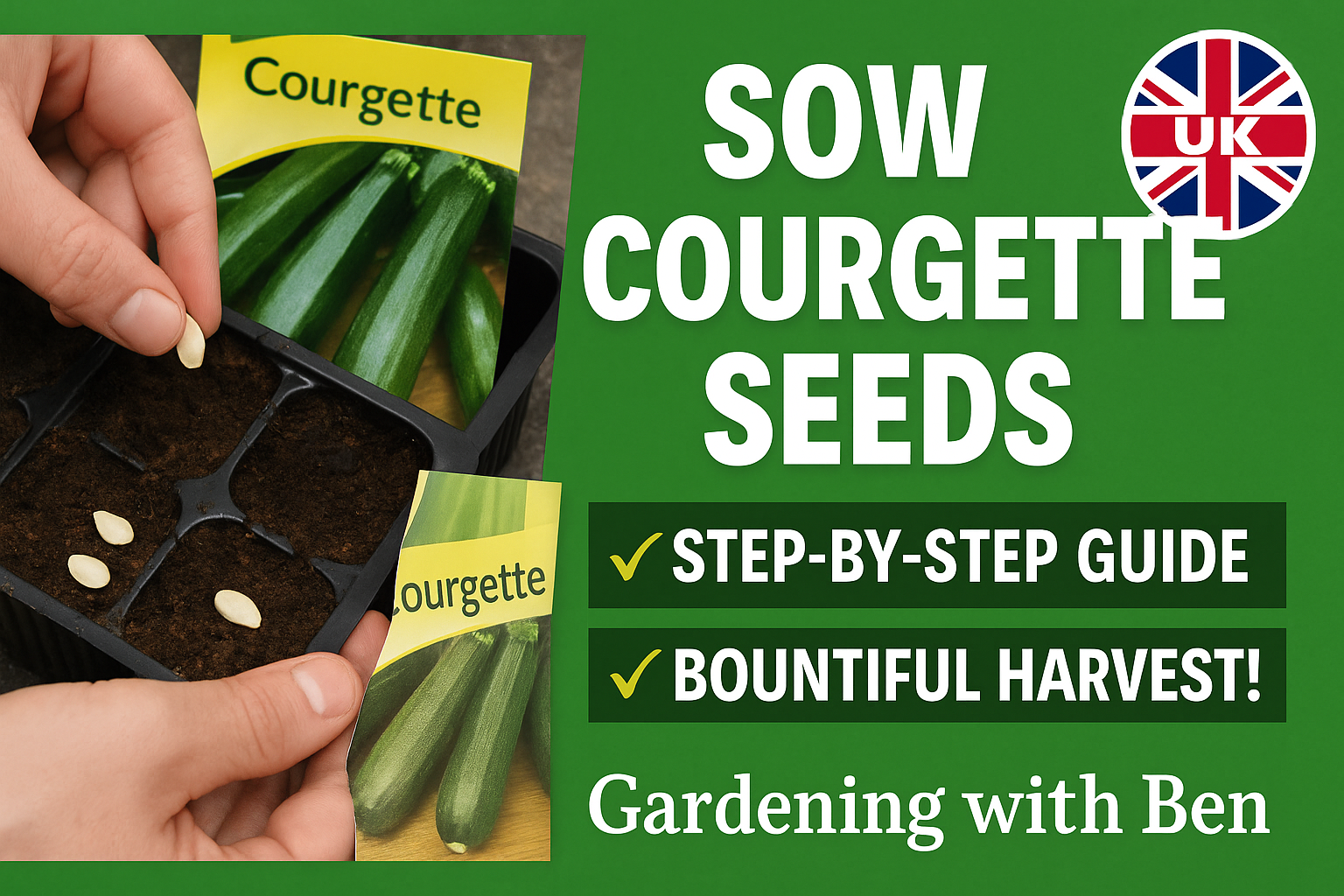 Video thumbnail for 🎥 ✅ How to Sow Courgette Seeds 🥒🌱 | Step-by-Step Guide for a Huge, Bountiful Harvest 🌿✨