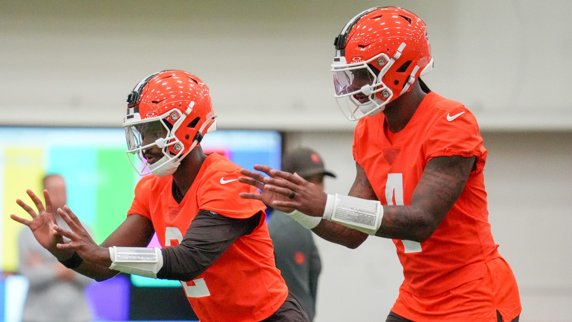 Video thumbnail for NFL Showdown: Watson vs. Sanders in Cleveland Camp