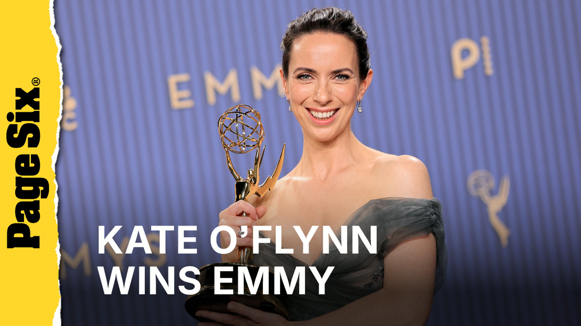 Video thumbnail for 'Widow's Bay' star Kate O'Flynn clutches onto Emmy backstage as she's 'gobsmacked' over win