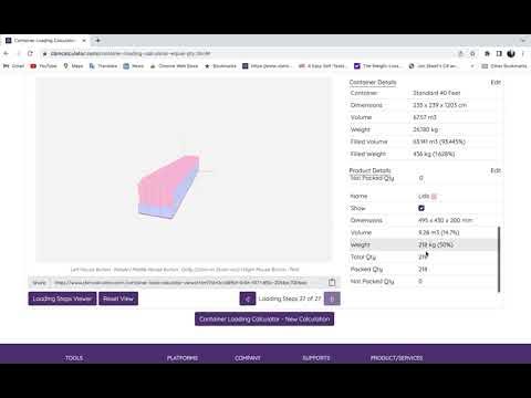Video thumbnail for How much equal quantity will require for FCL? (Container Load Planner)