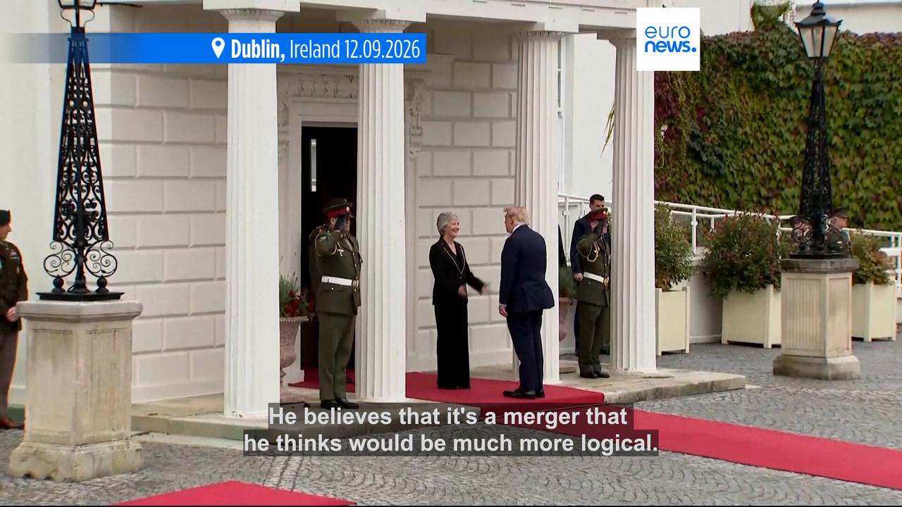 Video thumbnail for Trump accuses Ukraine of pushing up energy prices while on two-day visit to Ireland