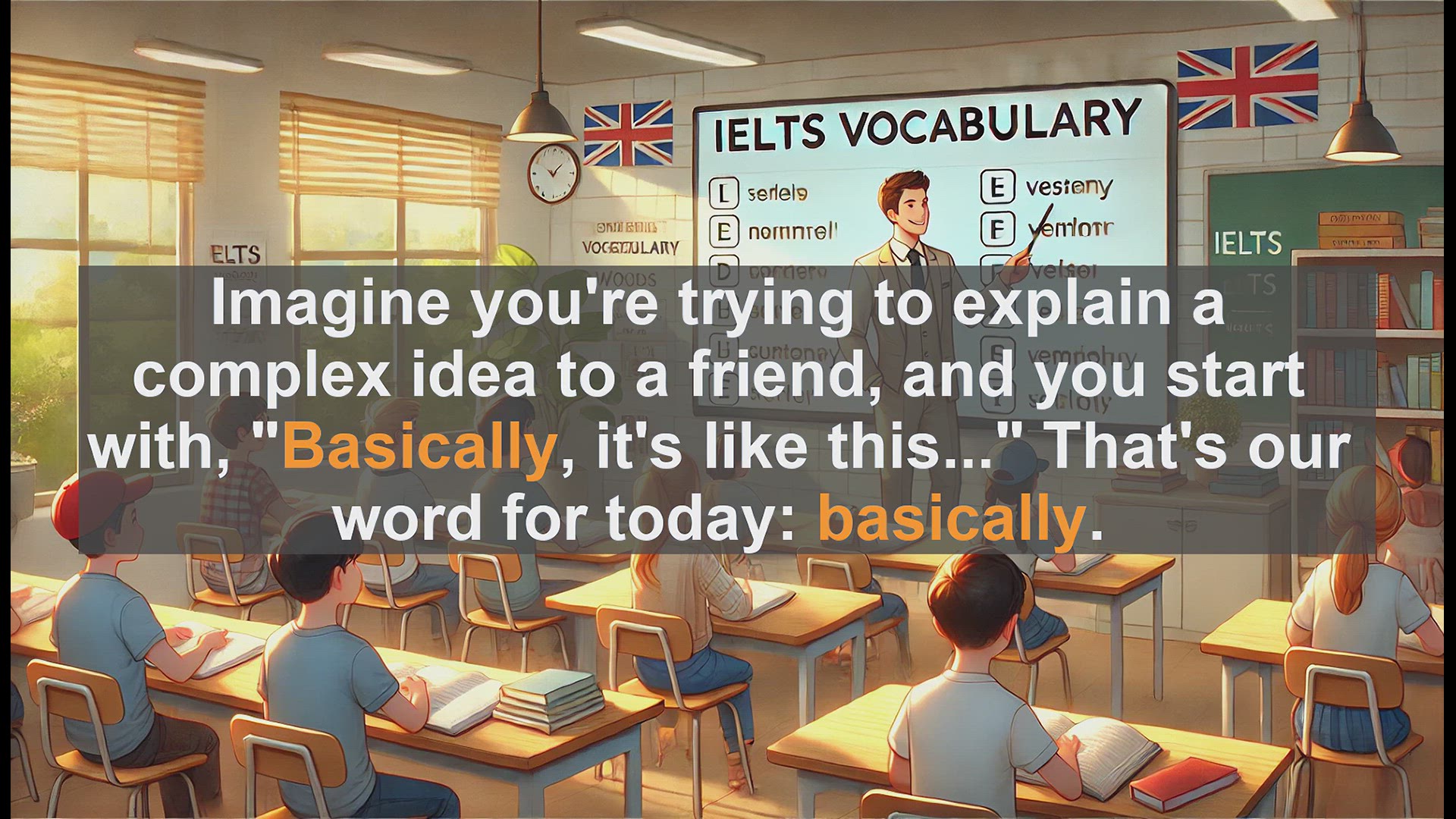 'Video thumbnail for 2500 Must Know IELTS 6.5 Vocabulary - Understanding 'Basically': A Key Word for IELTS Success'