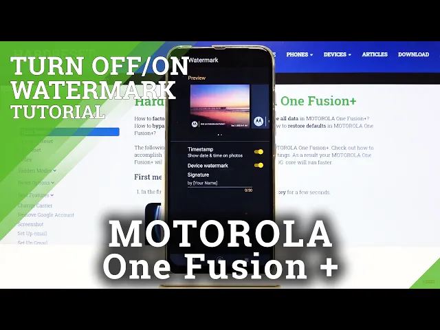 Video thumbnail for How to Manage Camera Watermark in MOTOROLA One Fusion+ – Enable Watermark