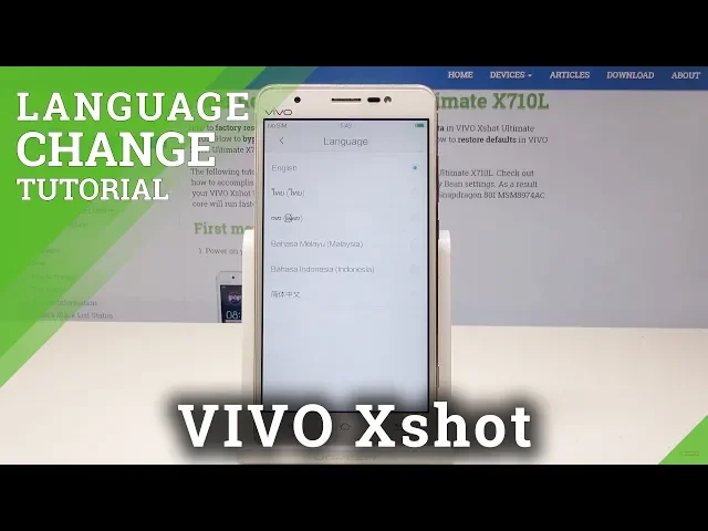 Video thumbnail for How to Change Language in VIVO Xshot - Set Up Language
