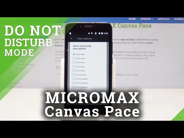 Video thumbnail for How to Enable Do Not Disturb Mode in MICROMAX Canvas Pace - DND Mode