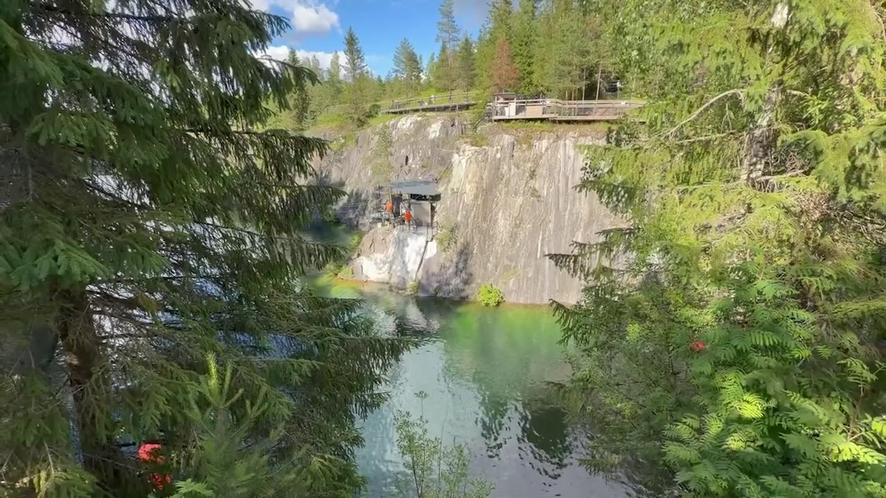 Video thumbnail for Russia: Ruskeala Mountain Park.