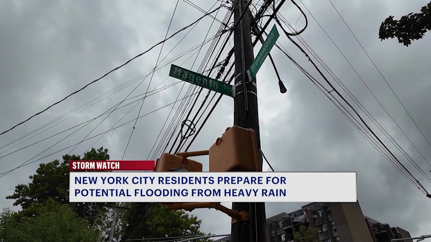 Video thumbnail for NYC officials urge residents to prepare ahead of overnight torrential rain, possible flooding