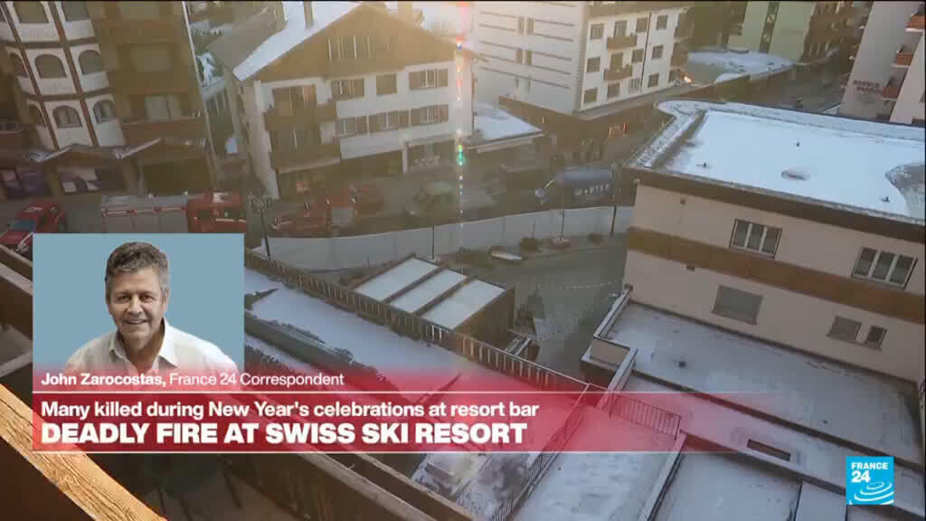 Video thumbnail for Switzerland: Dozens killed in fire at Swiss ski resort