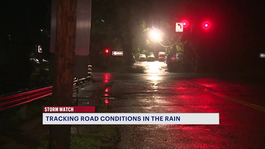 Video thumbnail for Tracking road conditions amid heavy rain in Yonkers