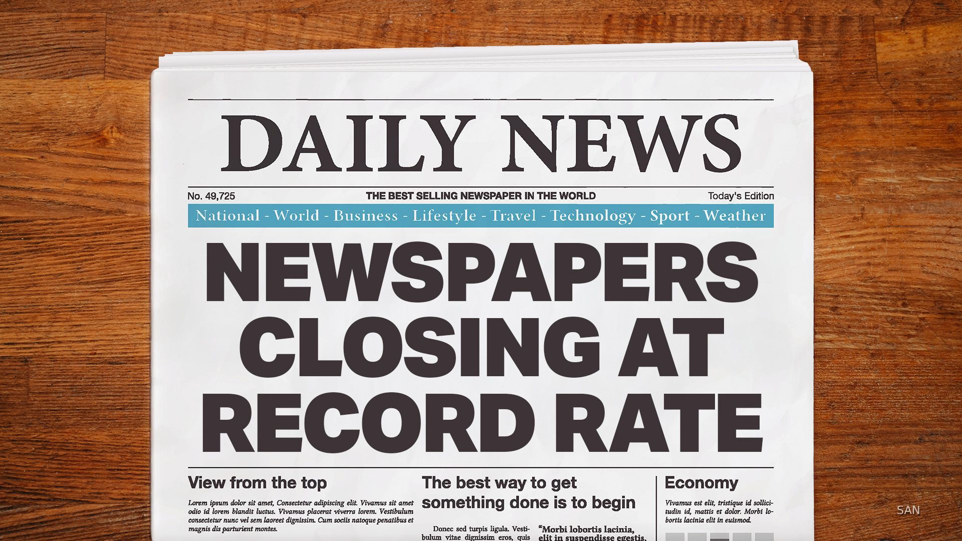 Video thumbnail for Extra, Extra - You’re losing places to read all about it: Report