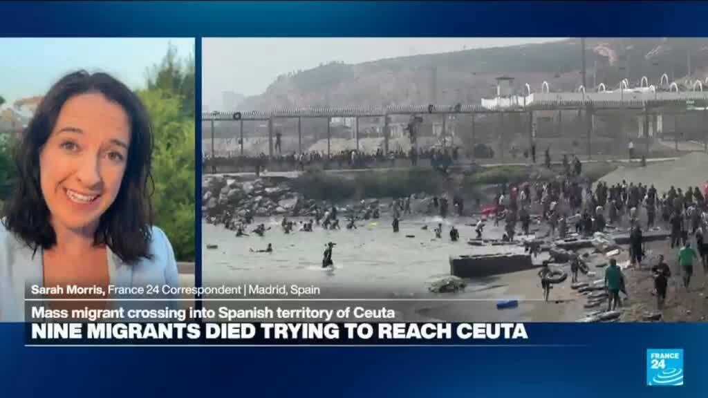 Video thumbnail for Spain to deploy military to restore order in Ceuta after thousands of people breach Morocco’s border