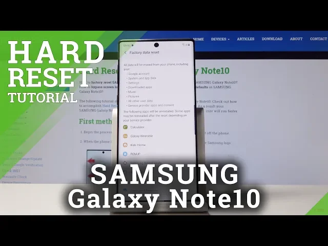 Video thumbnail for Factory Reset SAMSUNG Galaxy Note 10 - Restore Defaults / Erase Data