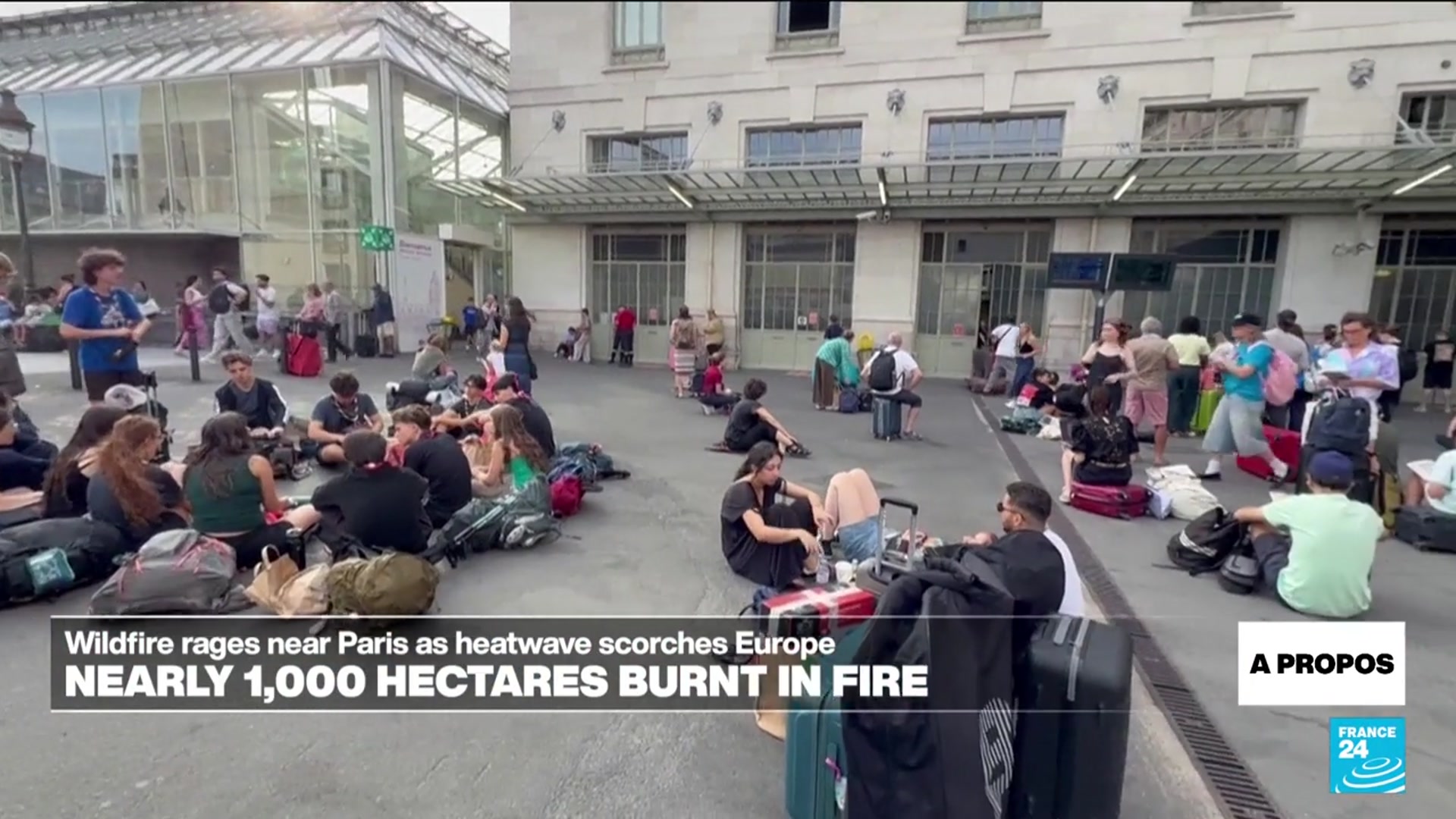 Video thumbnail for 'Fire risk will increase globally', expert warns as wildfire rages south of Paris