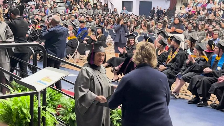 Video thumbnail for Jersey Proud: Brookdale Community College graduate proves it's never too late to get an education