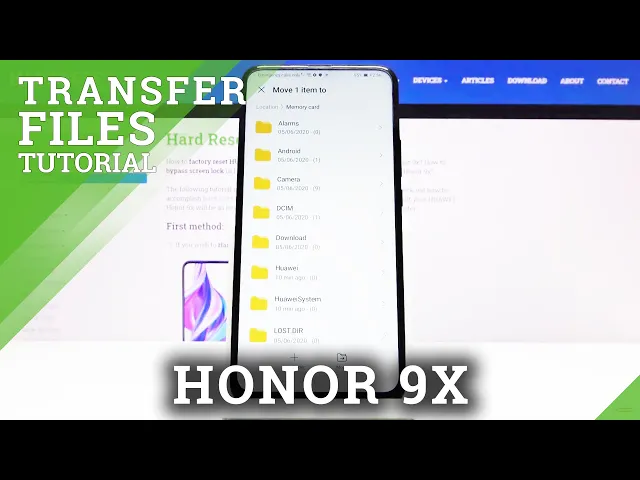 Video thumbnail for How to Transfer Files from Internal Storage to SD Card in Honor 9x - Move Files