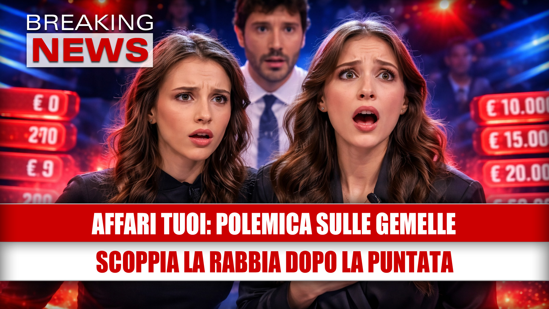 Video thumbnail for Affari Tuoi nel caos mediatico: la partita delle gemelle Ester e Federica scatena reazioni furiose e divide il pubblico italiano