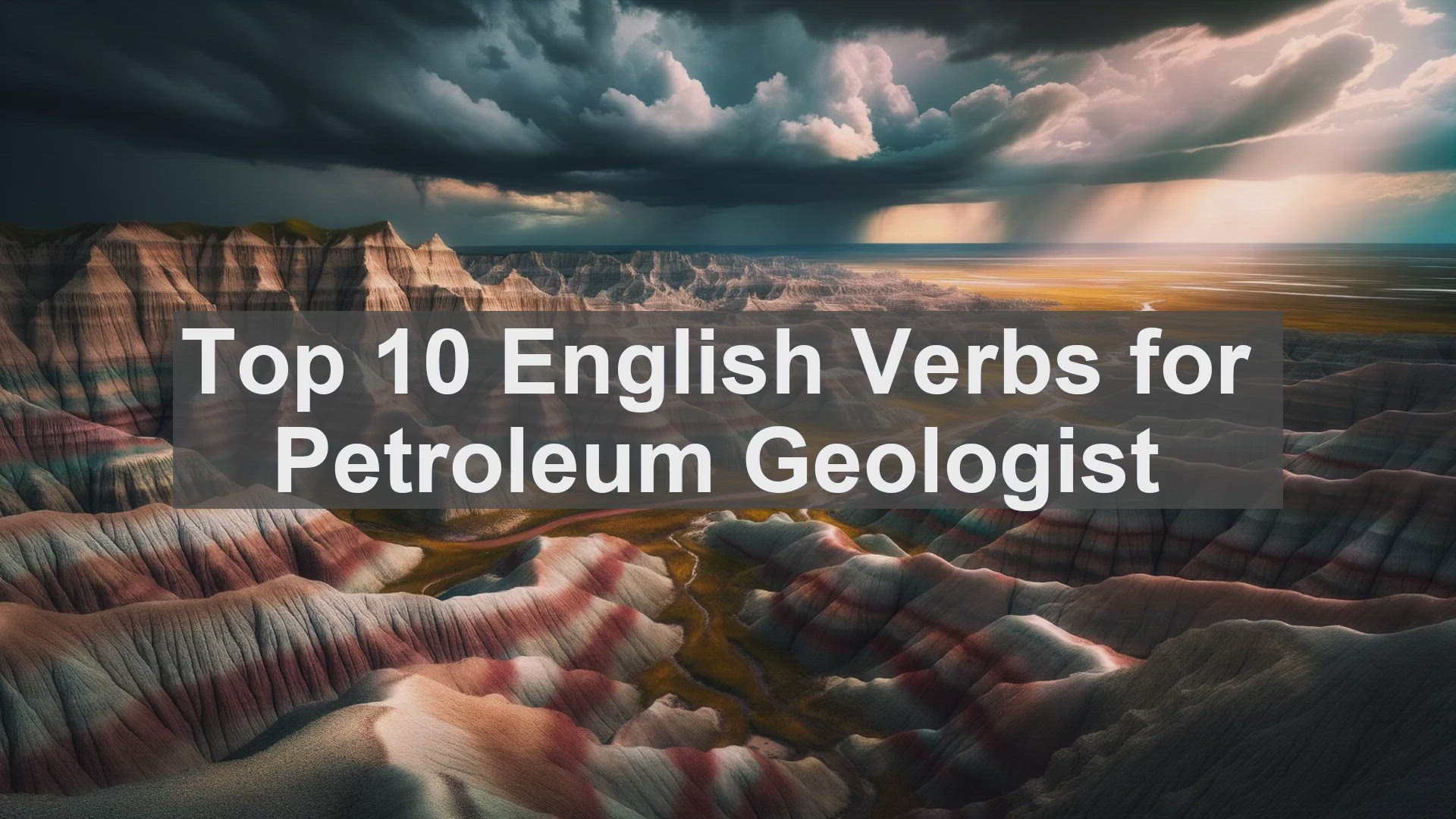 'Video thumbnail for Top 10 English Verbs for Petroleum Geologist'