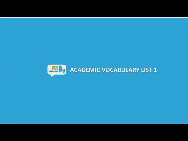 Video thumbnail for Test Your English: Academic Vocabulary Quiz #1