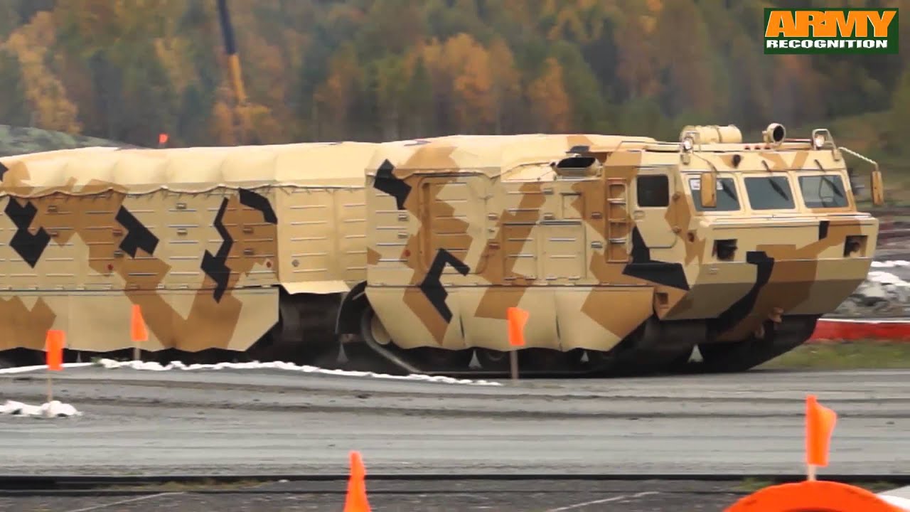 'Video thumbnail for DT-10PM two section tracked all-terrain amphibious carrier vehicle Vityaz Russia Russian army'