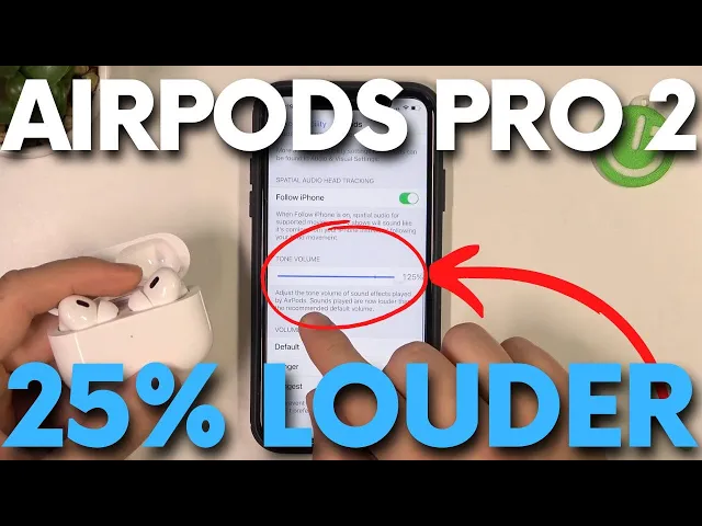 Video thumbnail for How to Make AirPods Pro 2 LOUDER - Up to 25% Higher Maximum Volume AirPods Pro 2nd Gen (2022)