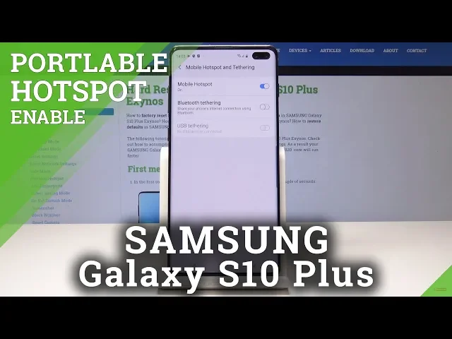 Video thumbnail for How to Enable Portable Hotspot on Samsung Galaxy S10 Plus - Share Wi-Fi