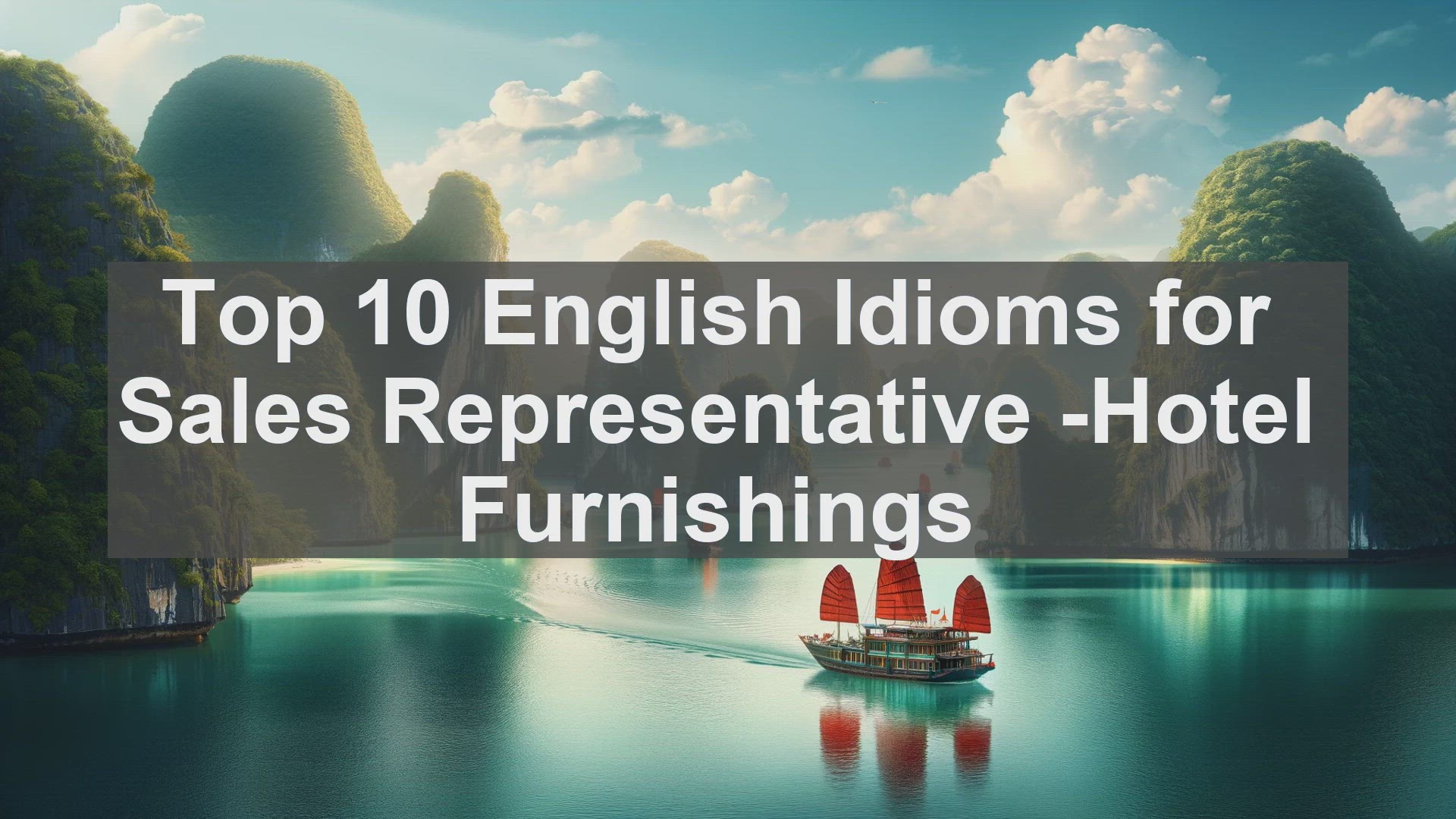 'Video thumbnail for Top 10 English Idioms for Sales Representative Hotel Furnishings'