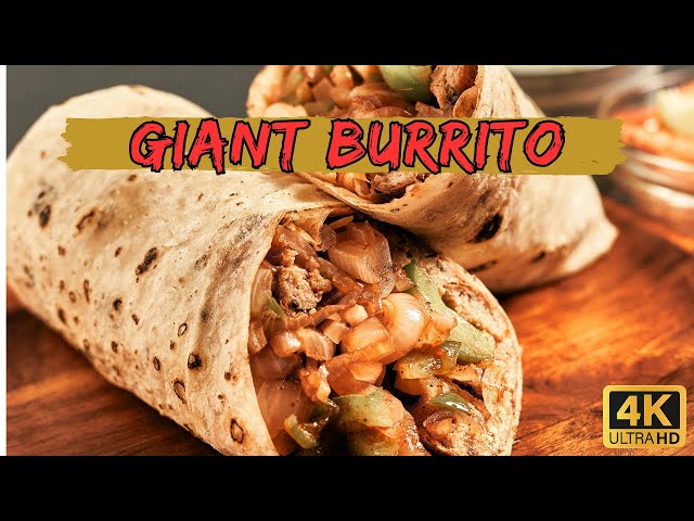 Video thumbnail for Massive Breakfast Burrito Stuffed with Chorizo, Eggs & Crispy Potatoes 🔥