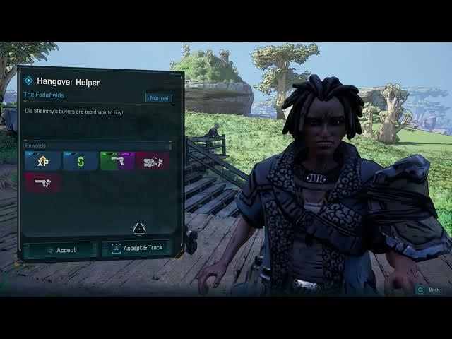 Video thumbnail for Borderlands 4 - Coastal Bonescape: Hangover Helper: Talk To Iris | Slay Saddlepaw | Zane's Munitions