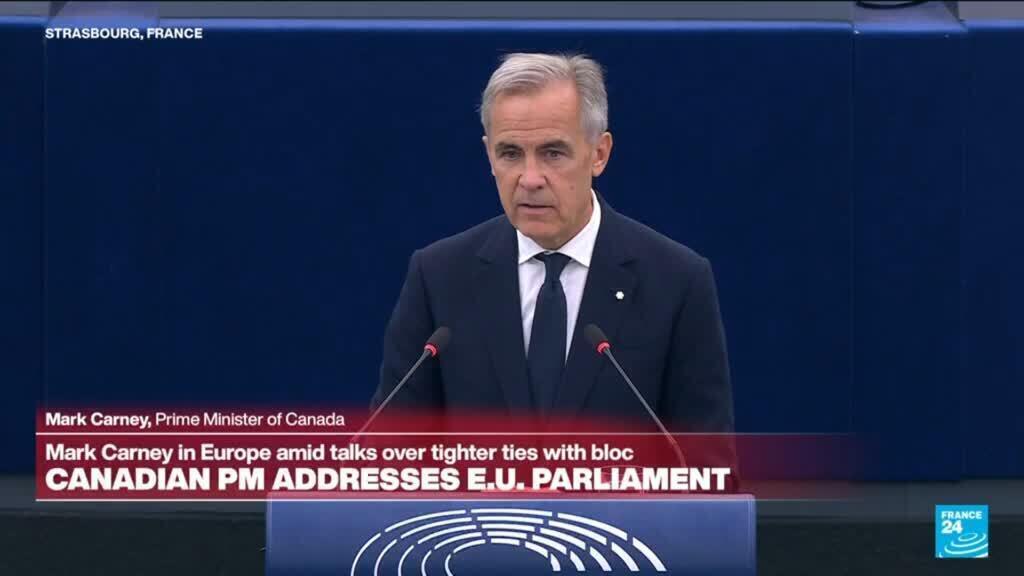 Video thumbnail for REPLAY: Canadian PM Mark Carney addresses EU Parliament