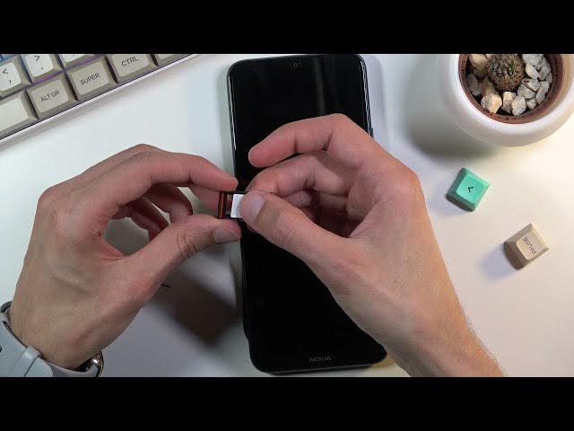 Video thumbnail for How to Insert SIM and SD Card to NOKIA G50 - Input SIM and SD Cards