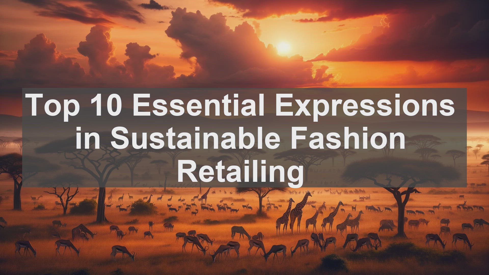 'Video thumbnail for Top 10 Essential Expressions in Sustainable Fashion Retailing'