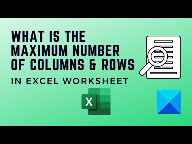Video thumbnail for Maximum number of Columns and Rows in Excel Worksheet