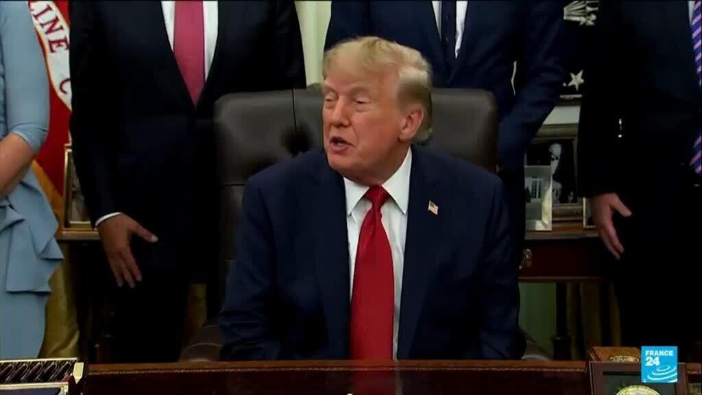 Video thumbnail for US networks halt Trump coverage after three media outlets banned